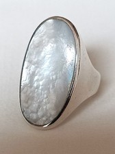 Ring Silber Perlmutt Muschel
