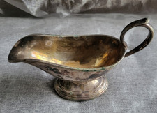 alte versilberte kleine Sauciere oder Saucen- oder Soßenkanne