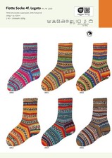 (59,50€/kg) 100 gr LEGATO Sockenwolle 4-fach / 4-fädig Rellana musterbildend
