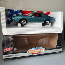 Pontiac GTO  1969 hell blau blue  1/18   Ertl American Muscle   Modellauto