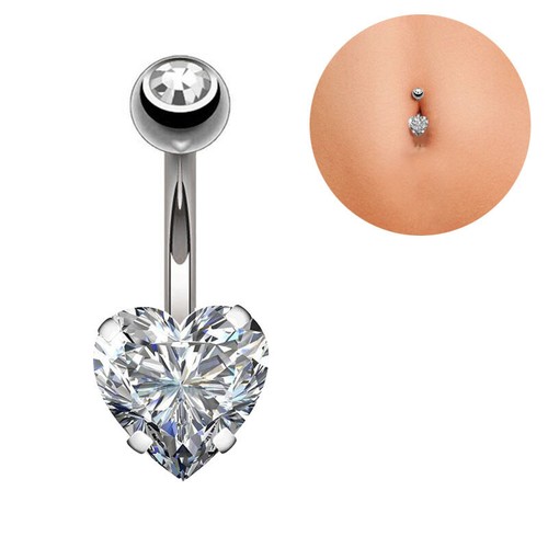 Bauchkette herz zirkon - bauchkette,