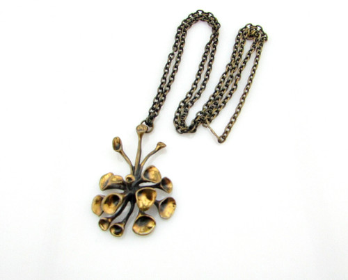 Renmoosblüte kette bronze - renmoosblüte,
