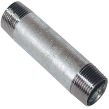 Temperguss Fitting verzinkt Rohr Doppelnippel AG x AG Nr. 23 Rohrnippel 2"