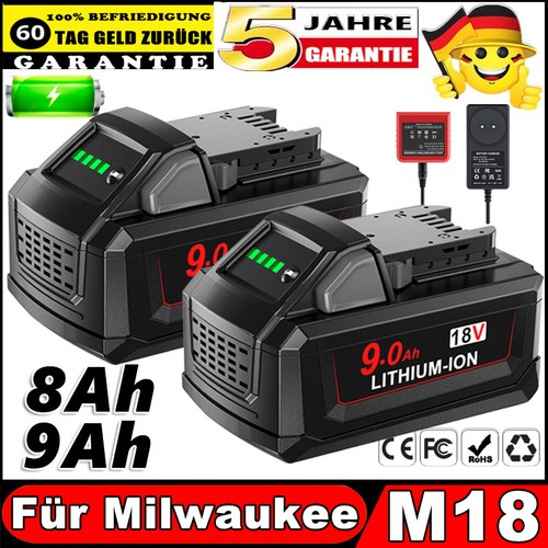 Für milwaukee m18 8ah - m18, 9ah