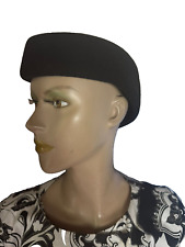 Designer Hut Barett Doris Modell Hüte schwarz Wolle old money style 55 cm