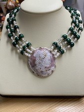 Kamee muschel kette mit