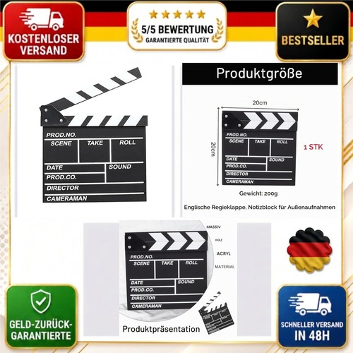 Filmklappe holz regieklappe - filmklappe,