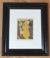 Alte Art Deco Druckgrafik/Lithographie Paul Scheurich 1929 Paris Schellackrahmen