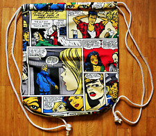 Stoff-Rucksack Turnbeutel Bag_Comic Strip_schwarz gefüttert mit Innentasche_