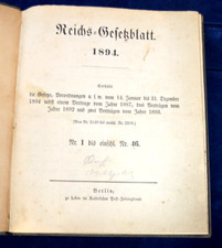 Reichsgesetzblatt 1894 - Nr. 1