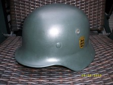 Stahlhelm Polizei Baden Württemberg, 1 originales Abzeichen, BGS Stahlhelm
