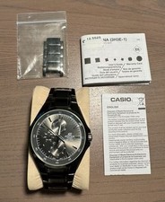 Armbanduhr Casio Edifice, schwarz, Edelstahl, all black