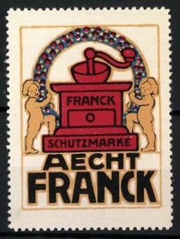 Reklamemarke aecht franck - reklamemarke,