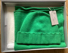 100% Kaschmir Set Mütze Schal