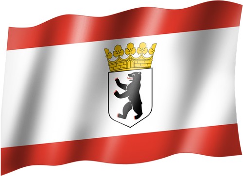 Fahne flagge bundesland - bundesland, berlin
