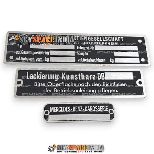 Datenschild alu 3er set - datenschild,