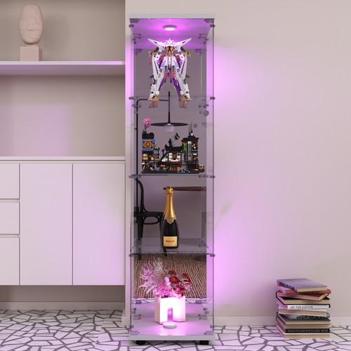 Glas vitrine weiß - weiß, mit