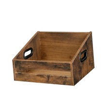 Wood record case box - case,