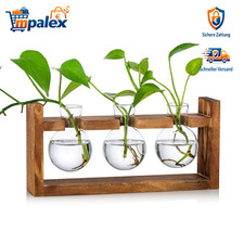 Vintage Glasvasen Holzständer