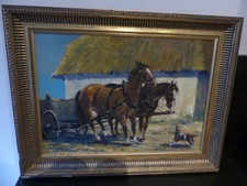 Ölgemälde Signatur Pferde