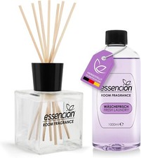 Raumduft Nachfüllflasche Wäschefrisch 1 Liter + 100ml Glas+Zubehör