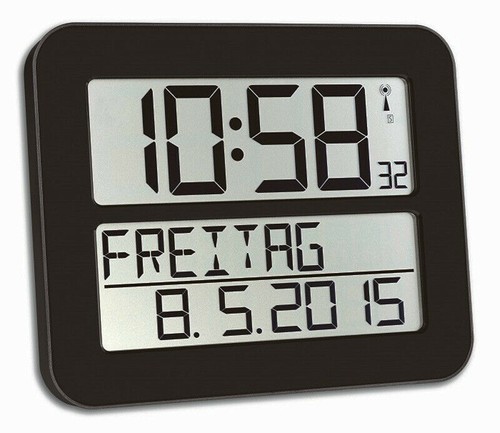 Digitale funk wanduhr - digitale, funk-wanduhr
