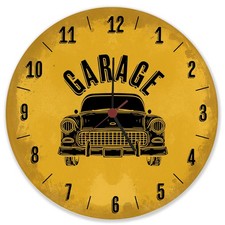 Garage Auto Wanduhr aus Glas