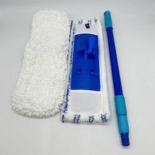 Spontex – Extra flacher Wischmopp – Vielseitiger Mikrofaserbesen zum Fegen und W