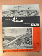 Claas Bu-Bi Strohpressen 1932
