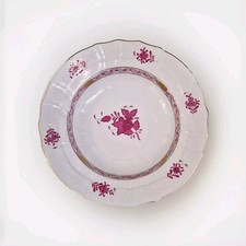 Herend Apponyi purpur Suppenteller Porzellan handbemalt 24 cm Top Zustand