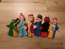 Kasperletheater Handpuppen Set Prinzessin, König, Krokodil, Teufel, Kasper