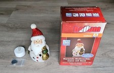  Keramik-Weihnachtsmann mit Sack, Farbwechsel LED HELLUM indoor