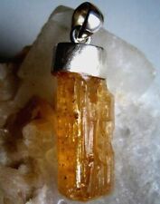 Anhänger mit Goldtopas - 925er Silber - roh - Gelb - Imperial Topas