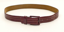 Vintage YSL Vintage Damen Gürtel Bordeaux Rot Leder leather belt burgundy 72-82c