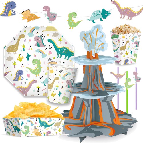 Dino party geschirr - -,