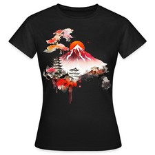 Japan Natur Symbole Landschaft Frauen T-Shirt
