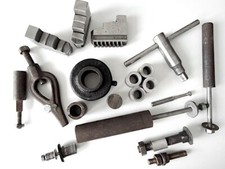 Drehbank - Zubehör - Drehbacken, Drehherz Mitnehmer, Schlüssel 10mm u.v.a.