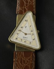 Guillame Triangle Quartz Rare Swiss Gold ( Laüft perfekt )