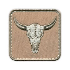 American Bison (Buffalo) Totenkopf Aufnäher/Abzeichen bestickt