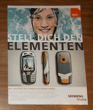 Seltene Werbung SIEMENS M65 Mobiltelefon Das neue Multimedia-Outdoor-Handy 2004