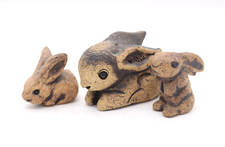 3x Tonfiguren Garten Figur