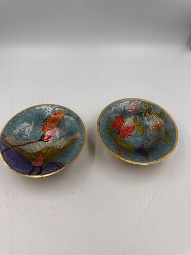 Messingschalen emailliert - 2x,
