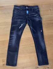 Philipp Plein Herren Jeans W32, Blau/grau, Neu