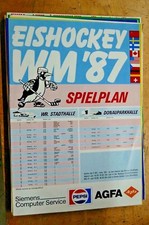 Plakat Eishockey WM 1987 Wien