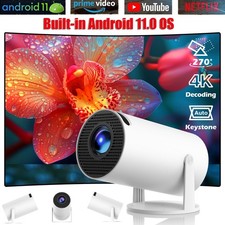 2025 NEU Mini Beamer 4K UHD Projektor WiFi Bluetooth Android TV Heimkino Tragbar
