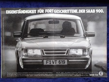 Saab 900 , originale Werbung aus 1987