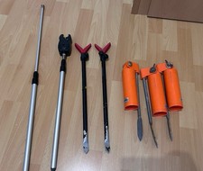 Set mit Angelzubehör Faulenzer Plus 1 Bissanzeiger mit zwei Stäben