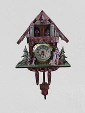 Kleine Kuckucksuhr mit Magnet, echte Quarzuhr ohne Kuckucksruf