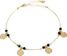 Damen Fußkettchen mit fein verzierten Anhängern, Glieder kette, Kette, Schmuck