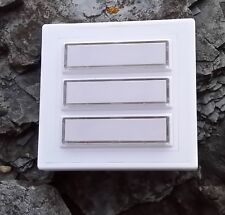 Klingel Klingeltaster Klingelknopf Klingel-Platte 3-reihig weiß beleuchtbar